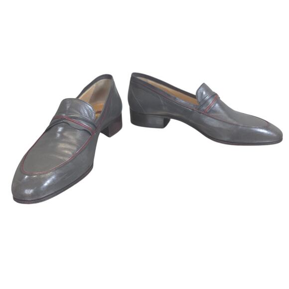Sophisticated Gray Leather Men\'s Oxfords main image 9